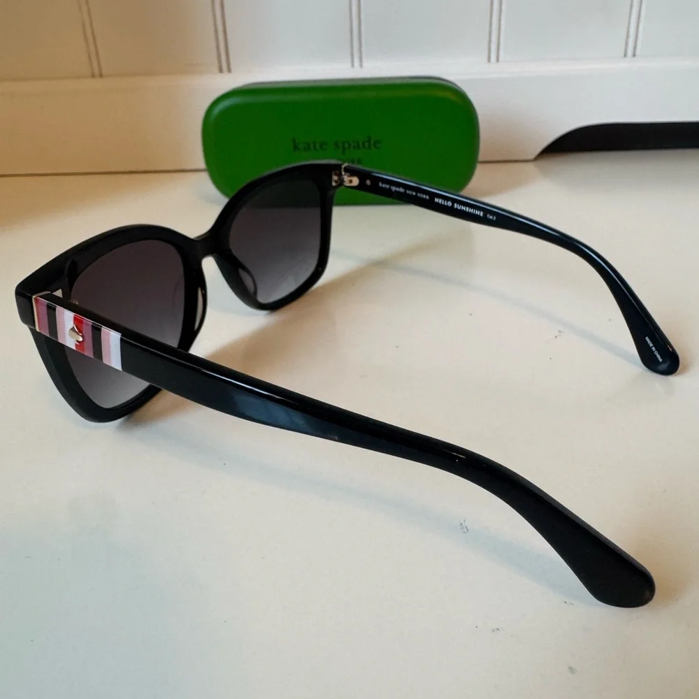 Kate Spade Women’s Kiya Square Sunglasses Black with Hard Case